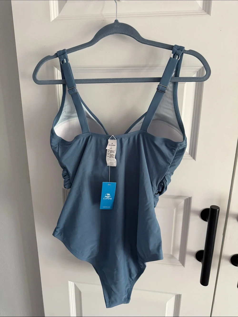 Women’s One-Piece Swimsuit in Dusty Blue 0X - Picture 2 of 6